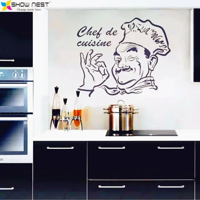 Cucina Adesivi, francese Ched De Cuisine Wall Stickers Home Decor ... Cucina Adesivi, francese Ched De Cuisine Wall Stickers Home Decor ...