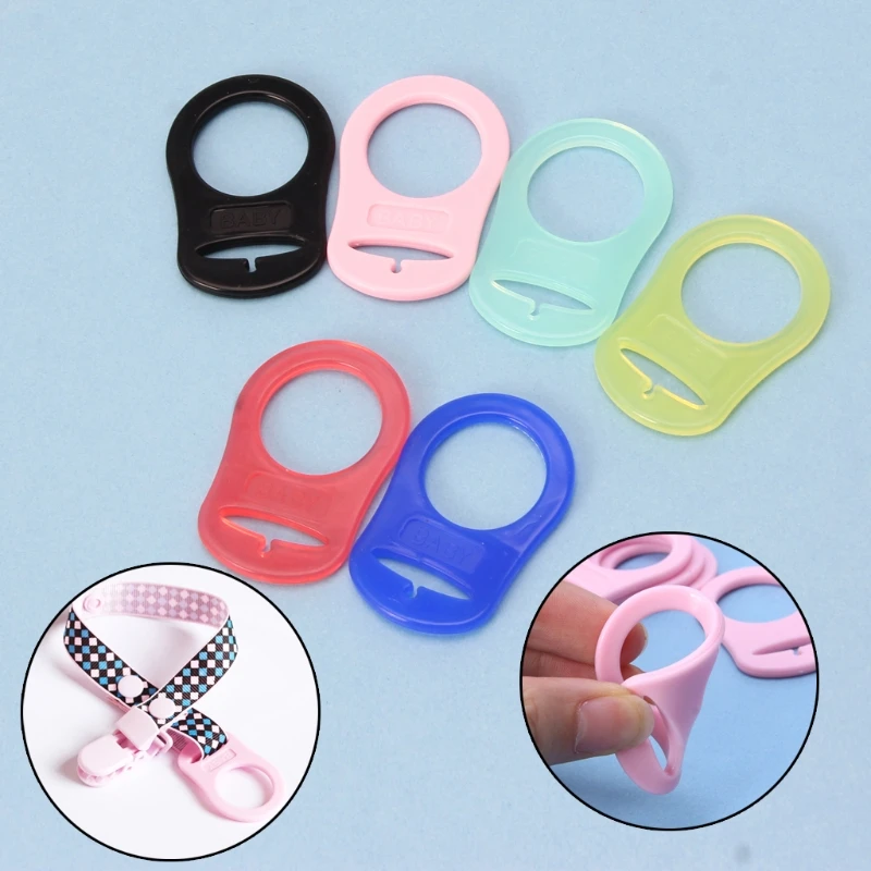 

5Pcs Multi Colors Silicone Baby Dummy Pacifier Holder Clip Adapter for MAM Rings #0712