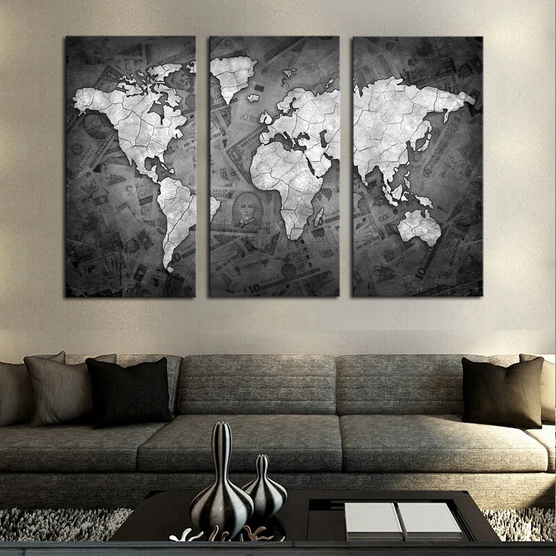 Wall Art Paintings aliexpress : buy 2017 limited frameless 3 pcs wall art grey Wall Art Paintings aliexpress : buy 2017 limited frameless 3 pcs wall art grey