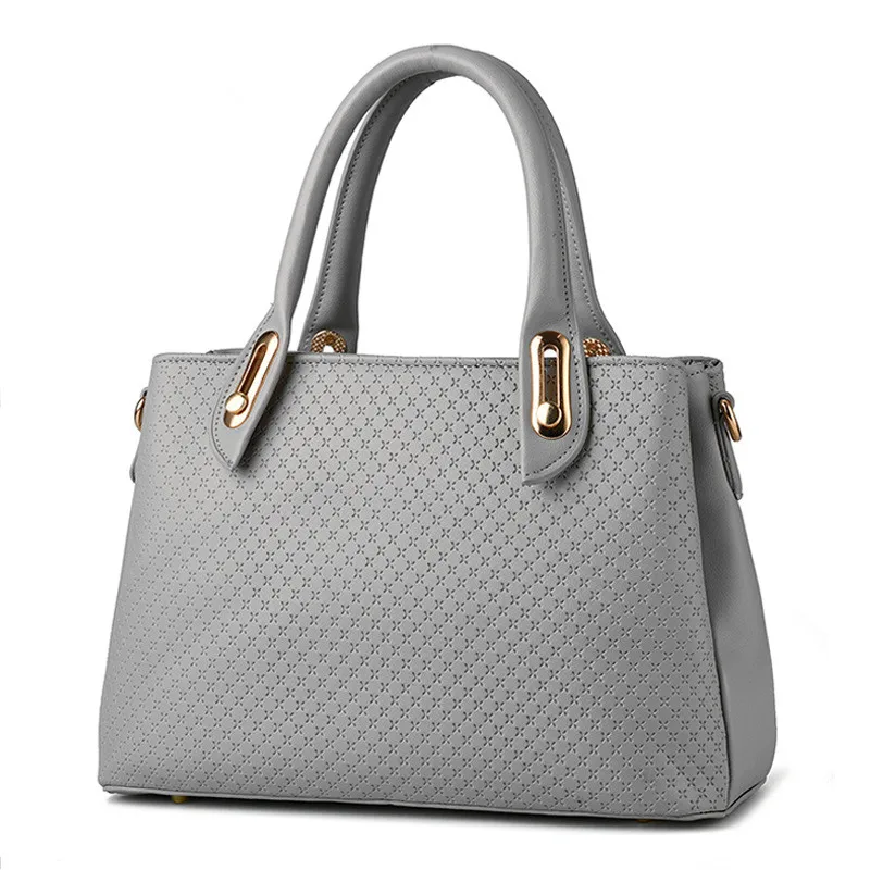 Casual Light Grey PU Office Lady Business Handbag Clutch Fashion Women Shoulder Bag-in Shoulder ...
