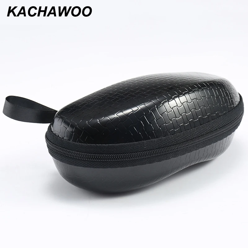 

Kachawoo zipper eye glasses sunglasses hard case box black white compression storage for glasses accessories wholesale