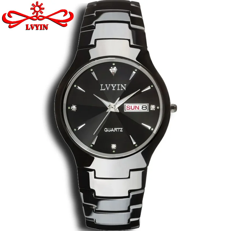 

lvyin brand woman man watches waterproof quartz ladies men's wristwatch womens mens watches ceramic black white male clocks