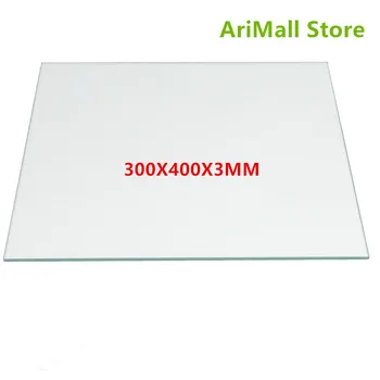 

3D Printer Platform Printing Bed 300X400x3mm borosilicate glass plate heated bed for Flashforge Creator Replicator 3D Printer