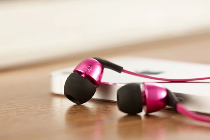 Wallytech W802 Metal earphone hot pink 2