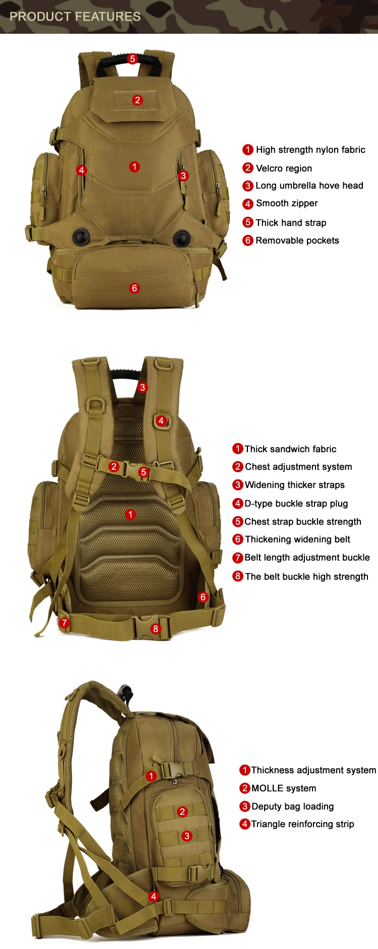 40л Открытый тактический рюкзак походная сумка водонепроницаемый альпинистский походный Рюкзак Molle спортивная сумка рюкзак для альпинизма