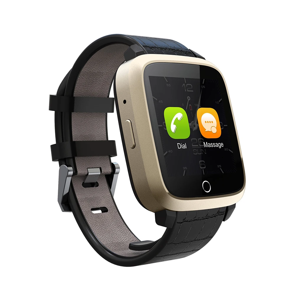

FLOVEME Fashion Smart Watch Android 5.1 OS Bluetooth Bracelet Leather Band Wristwatch GPS Heart Rate Tracker Smart Phone Watches