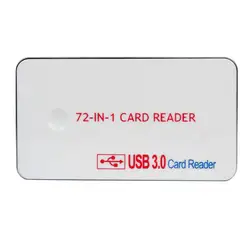 72-in-1USB 3,0 Card Reader Совместимость со всеми версиями SD/HC, MICROSD, CF, XD A7