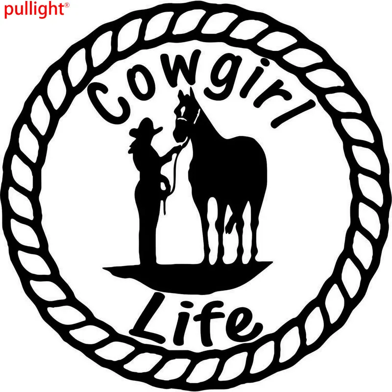 

16CM*16CM Cowgirl Life Horse Rope Rodeo Farm Car Vinyl Decal Sticker Car Stylings Accessories And Decals