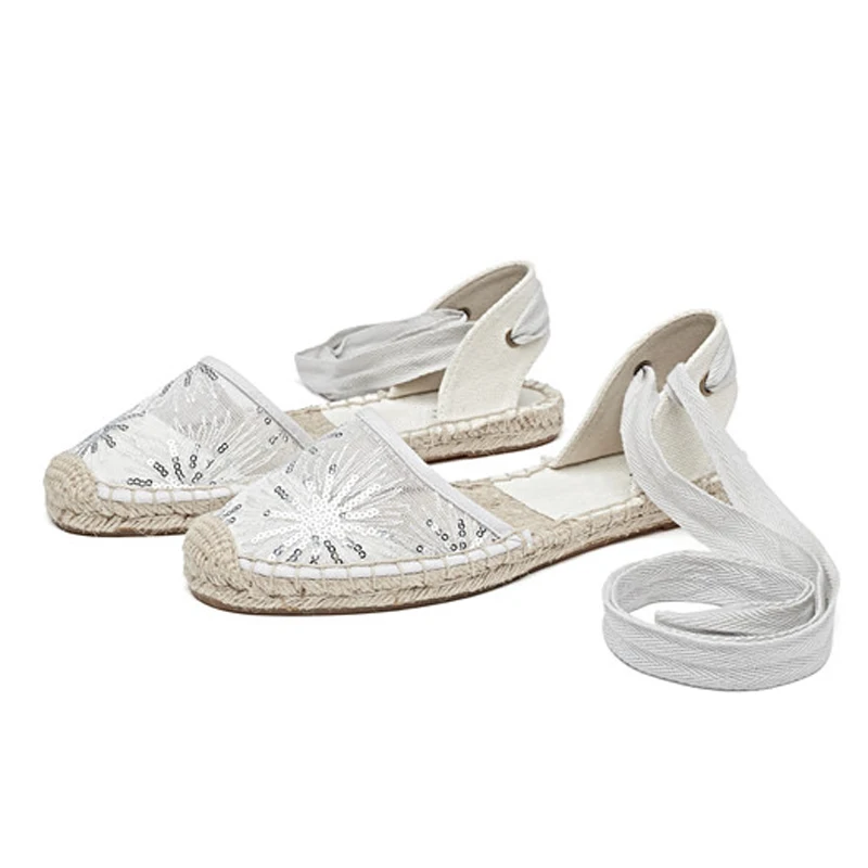 Canvas Summer Women's Espadrille Sandals Flats Ankle Strap Hemp Bottom Fisherman Women Shoes For 2018 SpringAutumn Women Loafer (22)