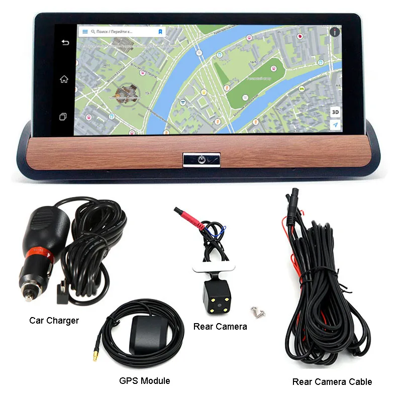 Автомобильный видеорегистратор, gps навигация, Android 5,0, 3G, wifi, Full HD, 1080 P, видеорегистратор с двумя объективами, Автомобильный видеорегистратор, Bluetooth, камера на приборной панели