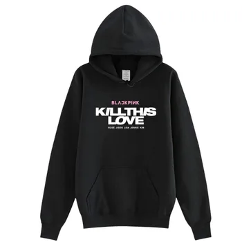 

Blackpink new album kill this love all member name printing hoodies kpop unisex fleece/thin pullover loose sweatshirt 4 colors