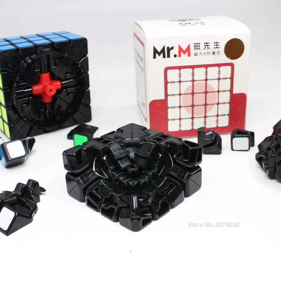 Shengshou 5x5x5 Магнитный Куб 5x5 Mrm скоростной куб магические магнитные кубики Mr. r Fast Cubo Magico 5*5 магнитов куб черная Игра Головоломка
