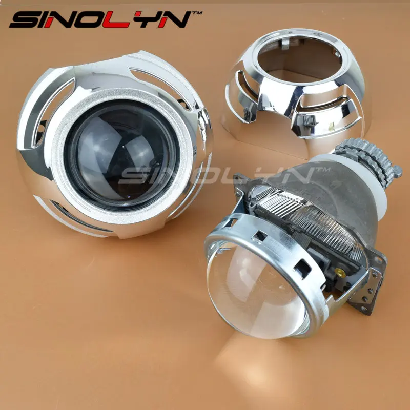 SINOLYN 3 0 inch D2S HID Bi xenon Projector Lens W WO Apollo Shrouds For Car