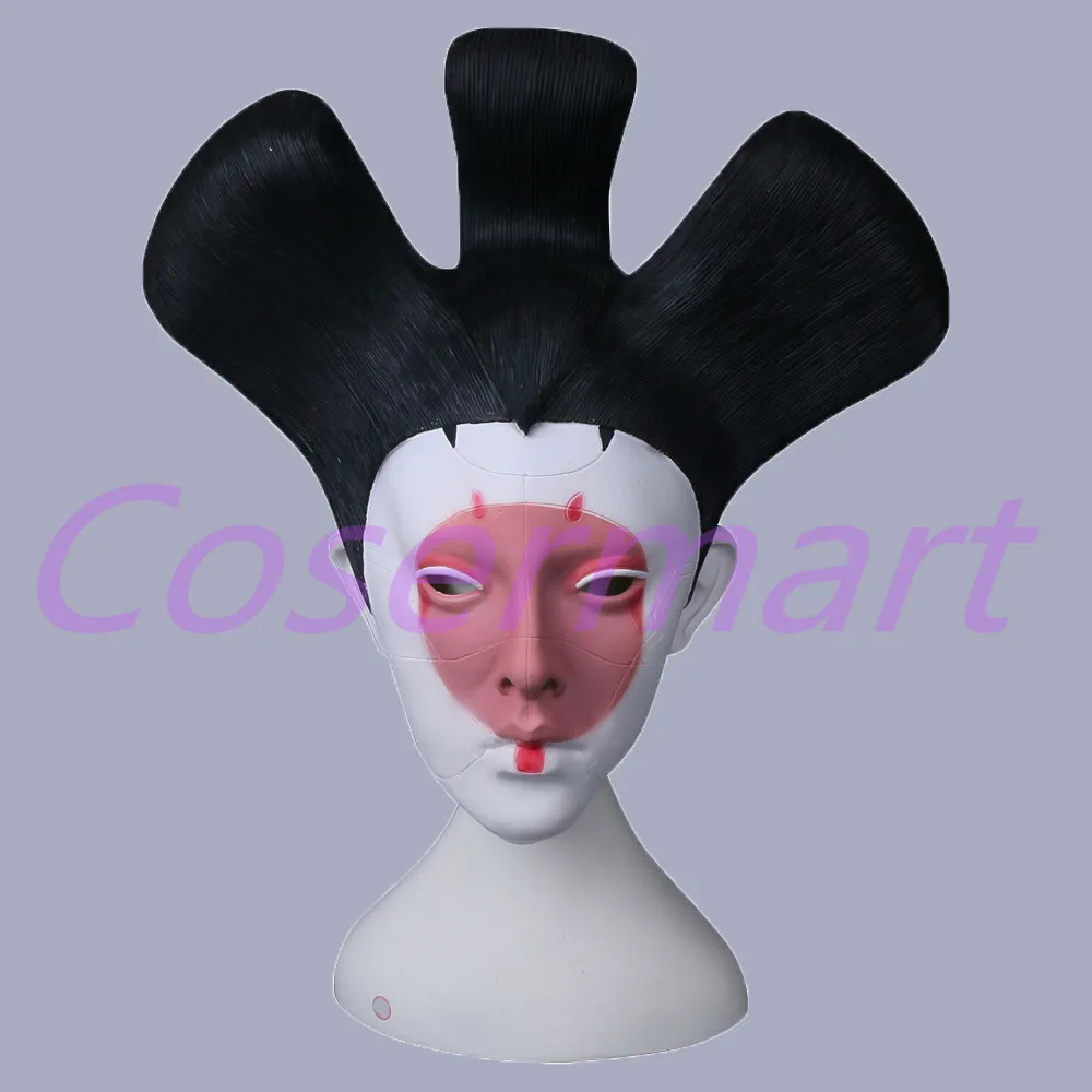 Cos 2017 Movie Ghost in the Shell Masks Geisha Robot Mask Latex New Halloween Party Prop (9)