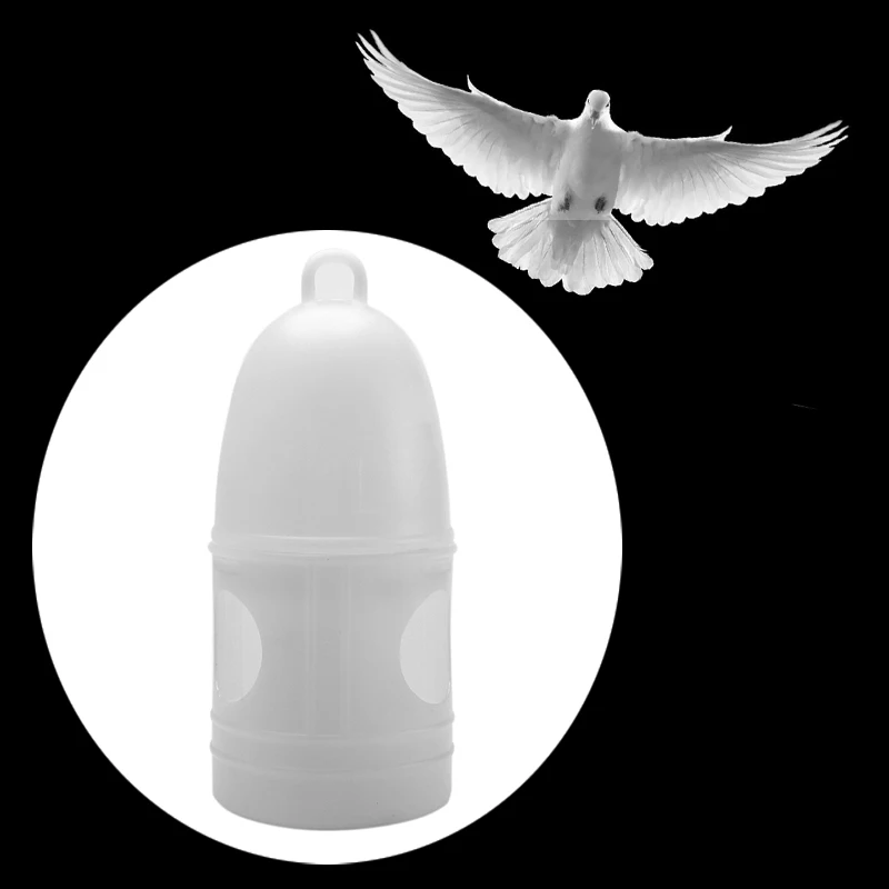 

1Pc 3Sizes Plastic White Drinker with Handle Pigeons Birds Drinker Water Dispenser Accessorries 1L/3L/6L Plastic Container Pot