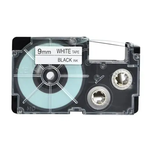 

Casio tape PT-9WE XR-9WE black on white tape cartridge compatible for EZ label printer