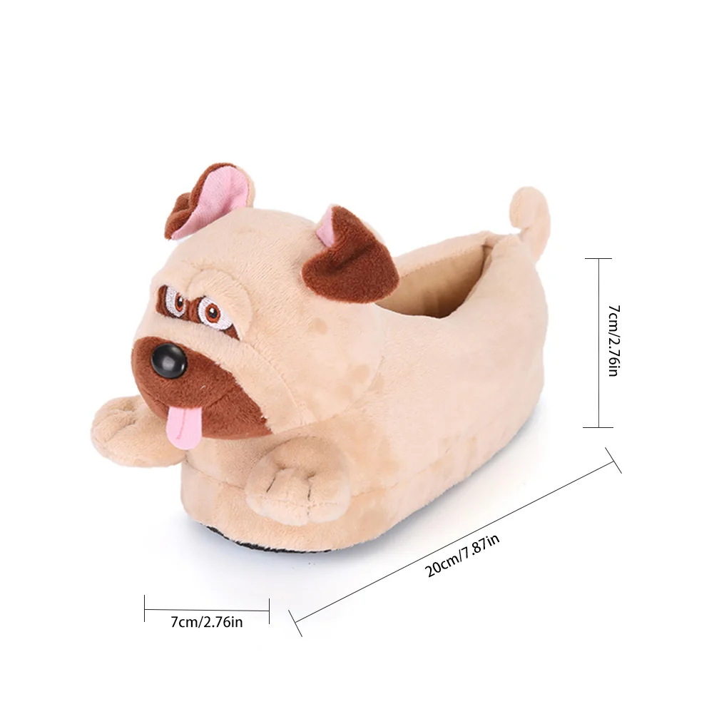 Bulldog em Forma de Algodão Macios para Crianças Chinelos Quentes Criativo Colorido Poodle Coala Triceratops Gato Casa Piso 7 Computers & Electronics