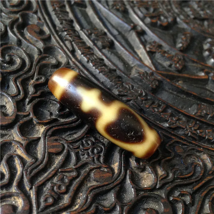 

AAA High Quality Vajrauana Old Dzi 11mm*34mm Treasure Vase Pattern Natural Agate Stone Materials For Jewelry Making