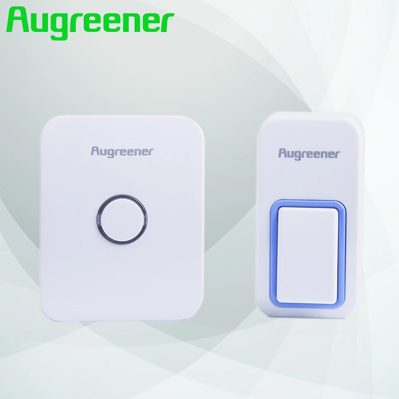 

Augreener wireless doorbell no cabling no battery button waterproof doorbell free shipping loud indicator for elder