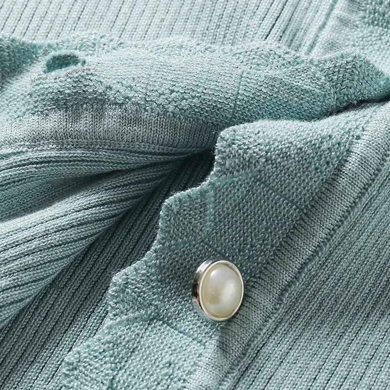 2019 Autumn Winter Korean Sweater Women Button V-neck Wave Long Sleeve Slim Sweater Female Crochet Knitted Cardigan Outside Coat