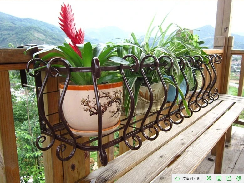 鉄吊り花屋外バルコニー手すり植木鉢吊り ラック多肉植物棚ラック盆栽フレーム Frames Com Rack Cncrack Roof Aliexpress