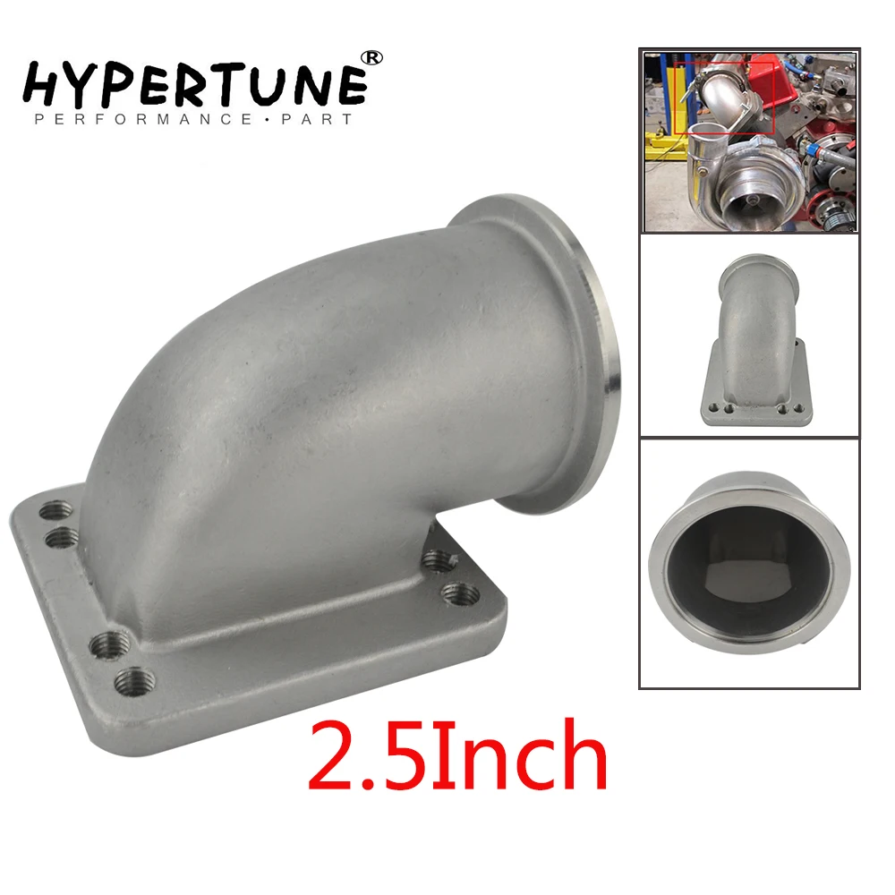 

Hypertune - 2.5" V band 90 Degree Cast Turbo Elbow Adapter Flange 304 Stainless Steel For T3 T4 Turbocharger With Gasket TEA25