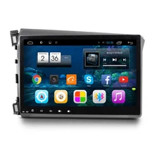 10.2″ Quad Core 1024X600 Android Car Radio DVD GPS Navigation Central Multimedia for Honda Civic 2012 2013 2014 2015 2016