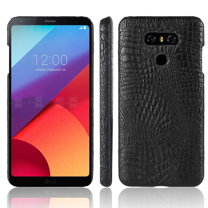 

For LG G 6 G6 H780 H780DS 5.7" Case Crocodile Pattern Hard PC+PU Leather Surface Back Cover Hard Phone Case for LG G6 H780DS