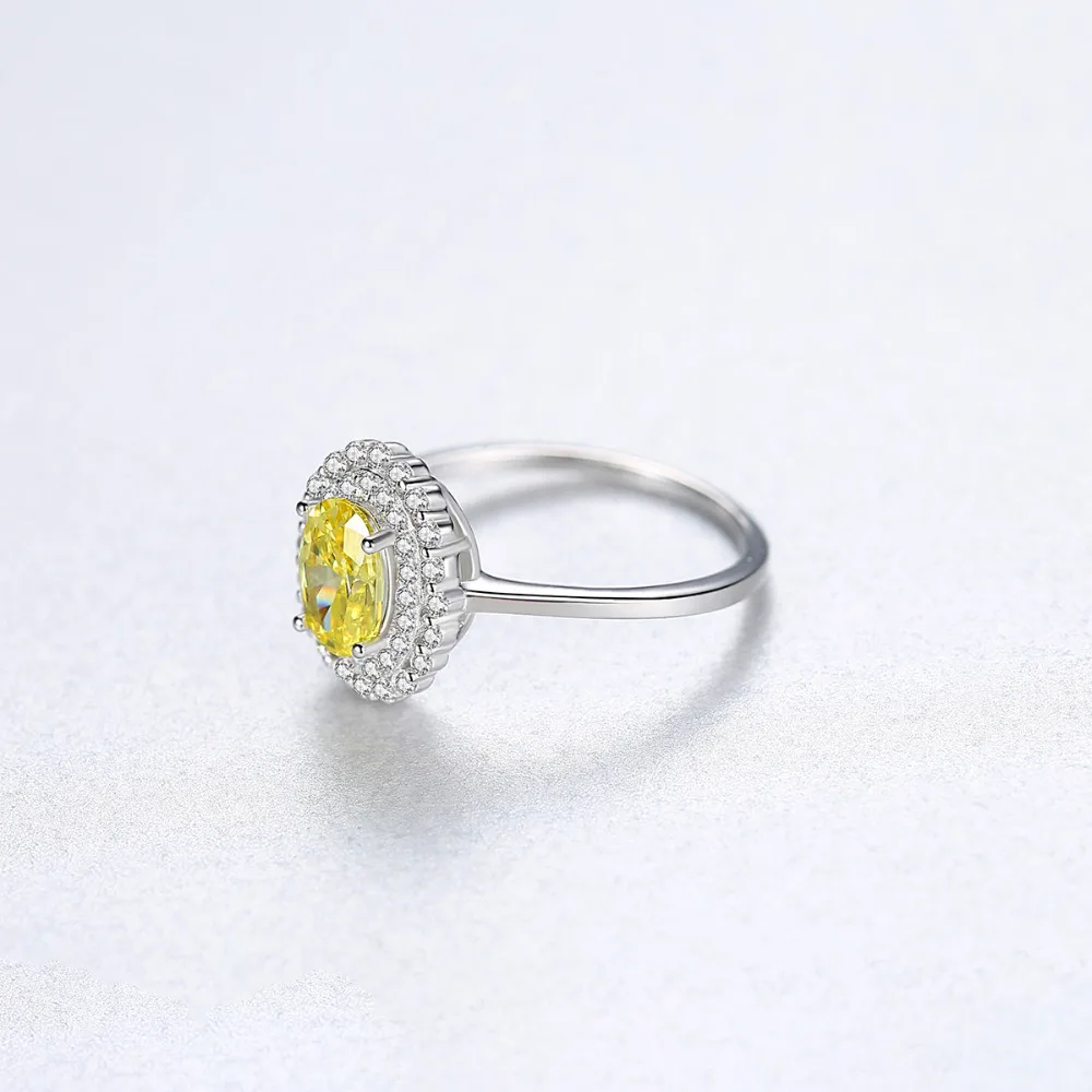CZCITY обручальное кольцо с натуральным желтым топазом принцессы Дианы, Вильяма, Кейт Миддлтон для женщин, 925 пробы, серебро, Anillos SR0346