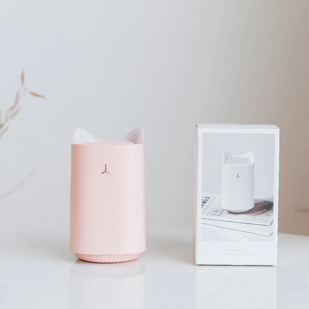 Фиолетовый Вортекс печенья кошка USB комаров убийца лампа физический тихий