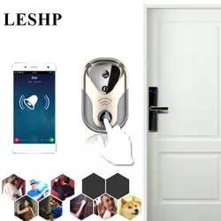 Leshp Беспроводной визуальный домофон Дверные звонки интеллектуальные WI-FI 720 P видео Камера Smart дверь кольцо обнаружения движения