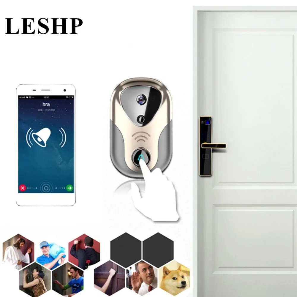 

LESHP Wireless Visual Intercom Doorbell Intelligent WIFI 720P Video Camera Smart Door Ring Motion Detection Alarm