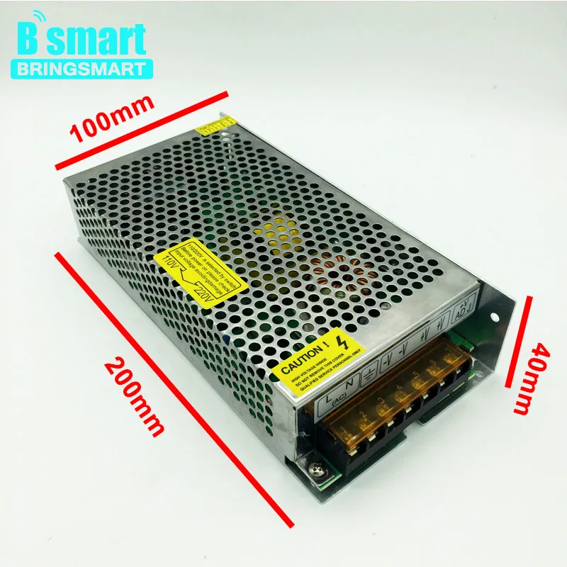 Bringsmart AC/DC трансформатор адаптер питания 2 провода выход 110v 220v до 12v 15A DC адаптер питания