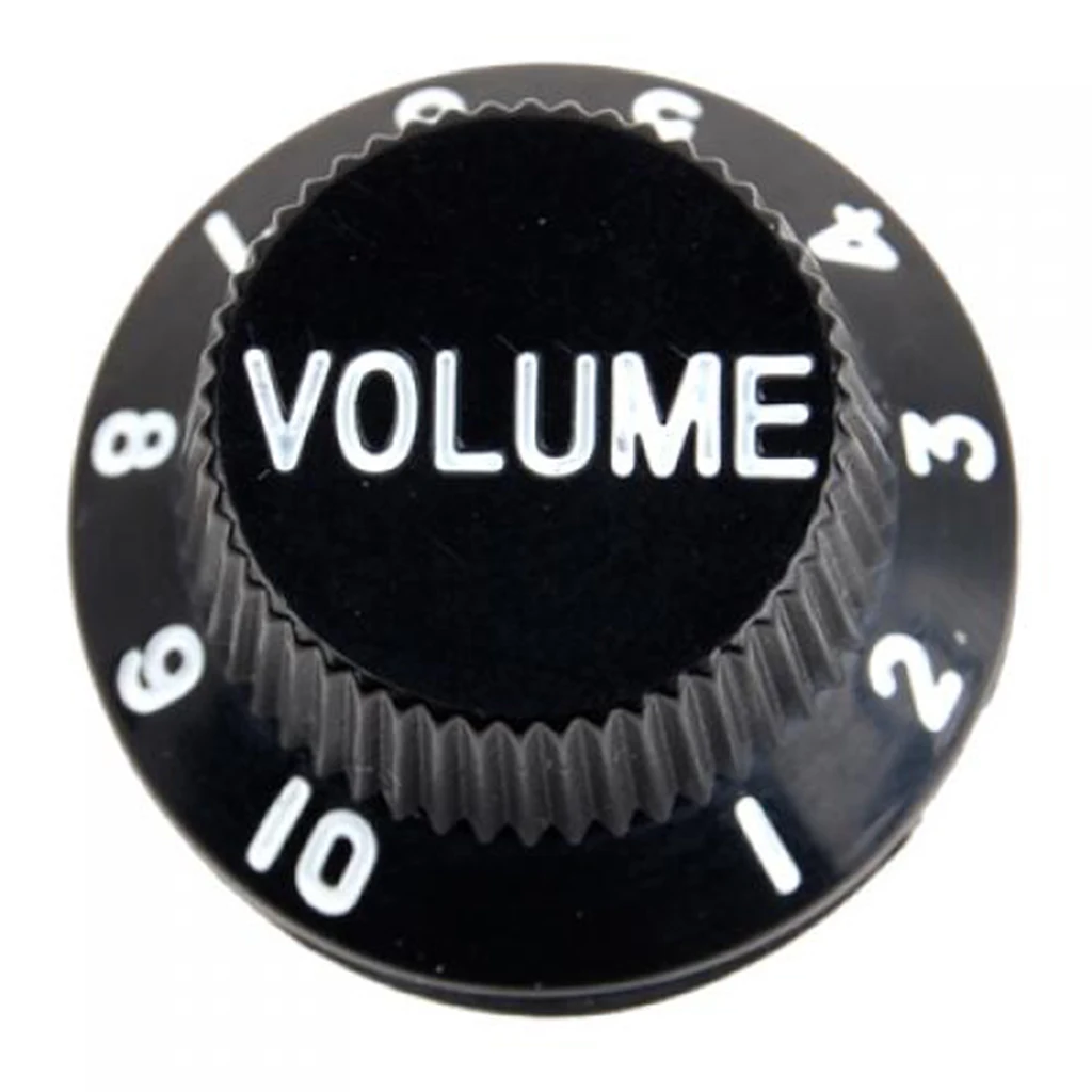 Set Of 3 Black Speed Volume Tone Knob W/ White Detail For Electric Pickup Guitar Accessories