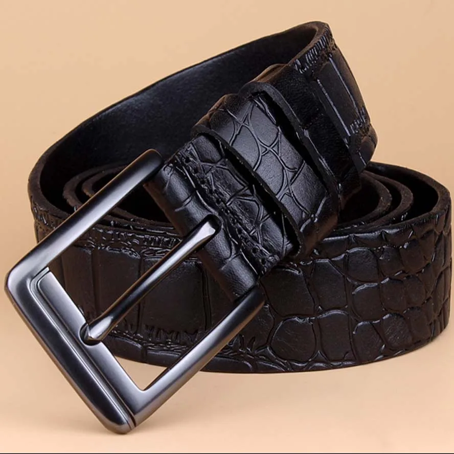 Men&#39;s Belts Genuine Leather Luxury Pin Buckle Mens Brand Jean Belt Fashion Belts For Men 2016-in ...