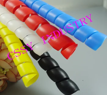 

freeshipping 2meter/lot 8mm Flame retardant spiral wrapping bands Cable casing Cable Sleeves colorful Winding pipe