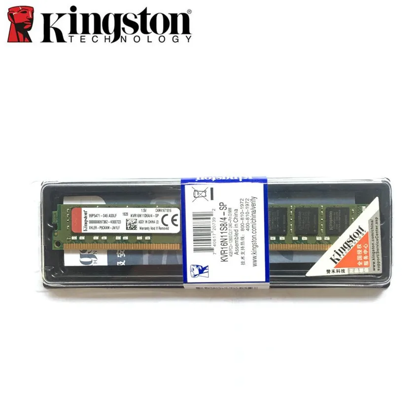 Б/у Kingston оригинальная Фирменная Новинка DDR3 4 Гб 1600 МГц ПК настольный компьютер RAM