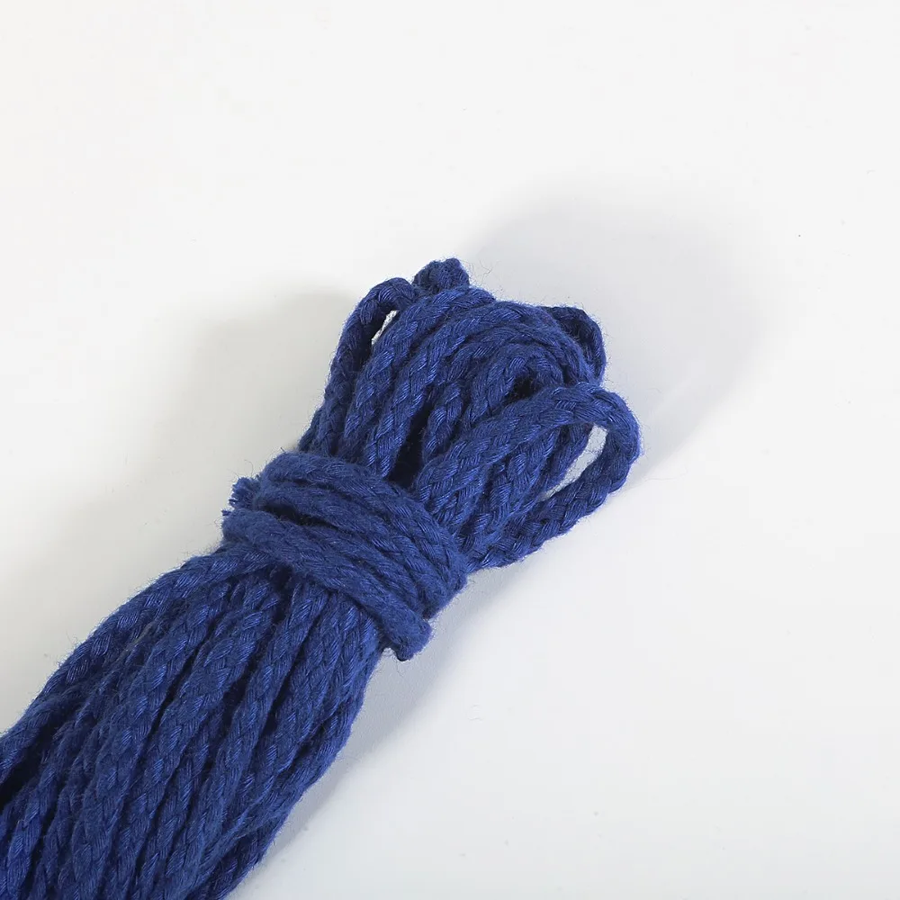 5 ярдов 6 мм хлопковое плетение из веревок декоративный витой шнур веревка для свадебного украшения шнурок для рукоделия фикеллы Couleurs моток веревки
