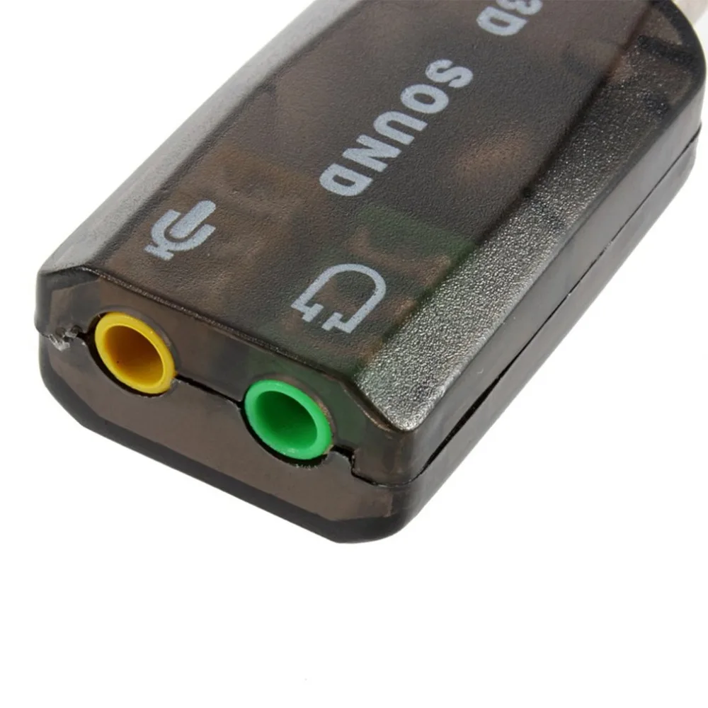 USB аудио адаптер 2 0 Звуковая карта Внешний конвертер с 3 5 мм гарнитура микрофон