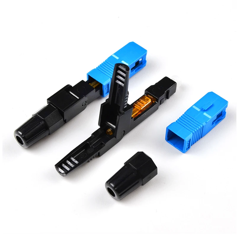 100pcs SC UPC Fiber Optic Quick Connector FTTH Single mode Multi mode Fiber Optic Fast Connector 1