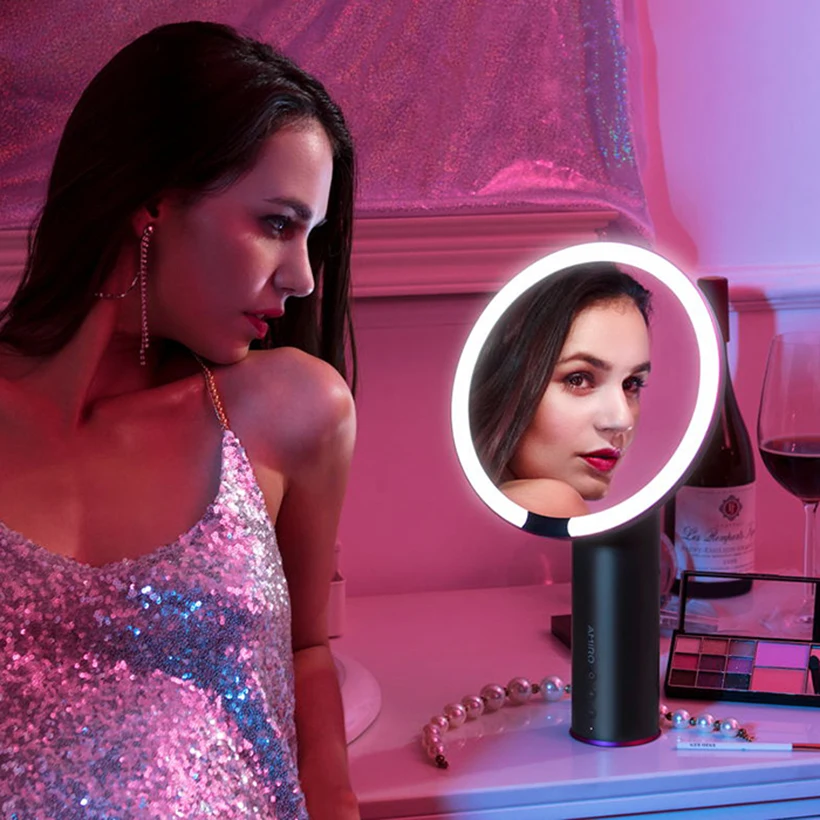  AMIRO LED Lighted Smart Sensor Makeup Mirror From 1 Youpin Cosmetics Vanity Makeup Mirror Espejo De - 33025277990