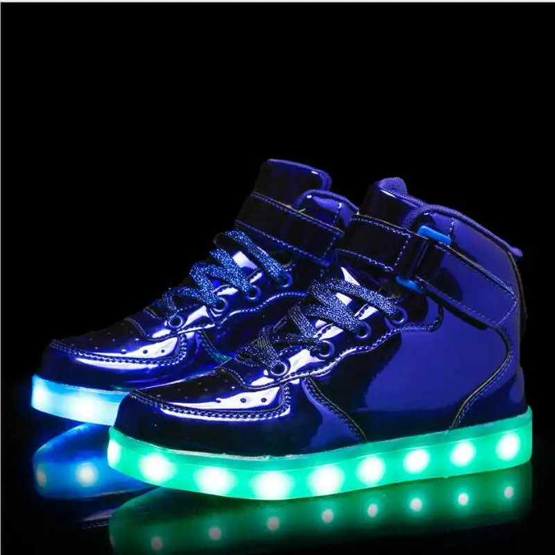 الاطفال Led usb شحن متوهجة رياضية الأطفال هوك حلقة الأزياء مضيئة الأحذية للفتيات الفتيان الرجال النساء تزلج الأحذية الاتحاد الأوروبي 25-37