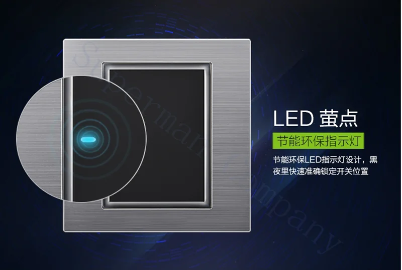

86 type wall switch socket a single open dual-control tap open switch panel brushed aluminum