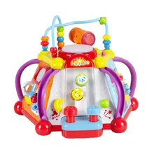 Baby Toy font b Musical b font Instrument Activity Cube Play Center With Lights 15 Functions