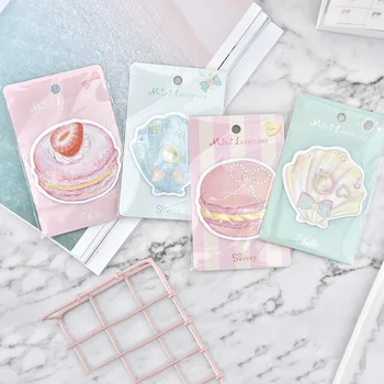 

Macaron Cate Shell Pearl Sticky Note Memo Pad Planner Self-adhesive Sticker Kawaii School Office Stationery Notepads Supplies