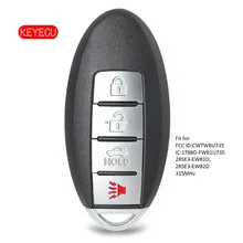 Keyecu умный дистанционный брелок 4 кнопки для Infiniti M35 M45 Автомобильный ключ 2006 2007 2008 2009 2010, FCC ID: CWTWBU735/CWTWBU618