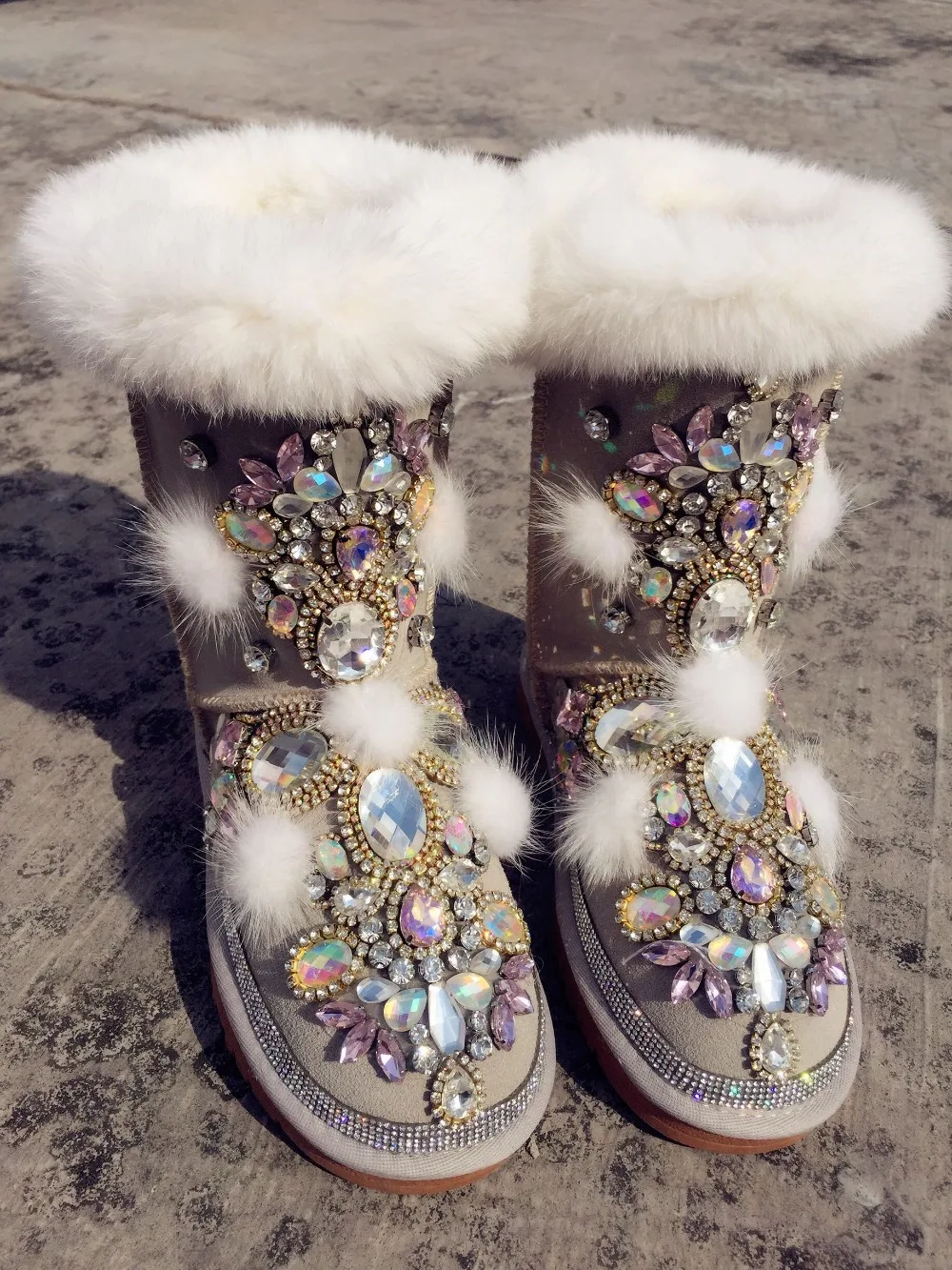 custom fur boots