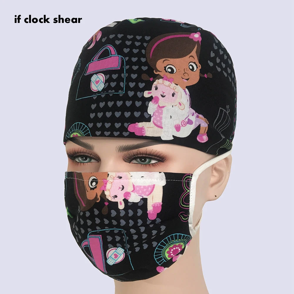 

New veterinary clinic work hat Dentistry men's surgical cap practice nurse cap medical hat hospital doctor aboratory printing