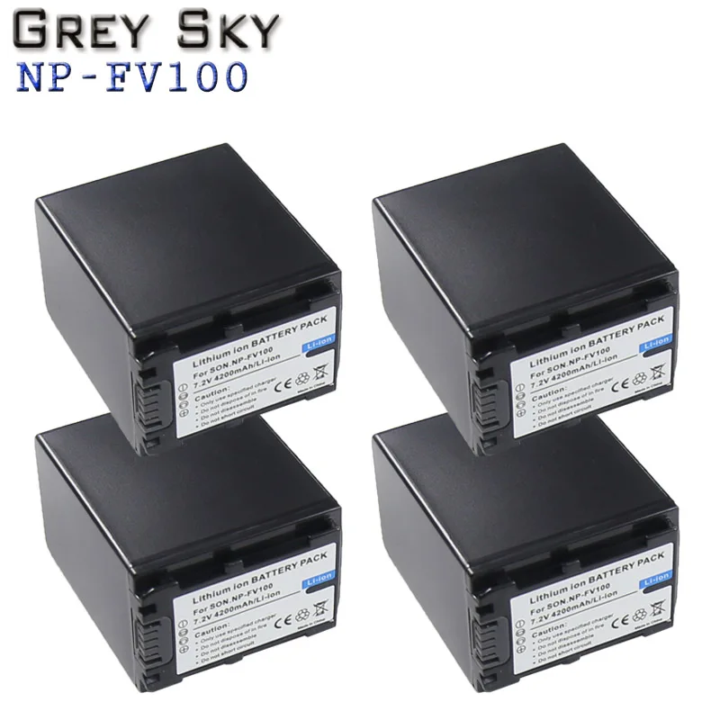 

True capacity 4200mAh NP-FV100 FV100 NP FV100 Batteries for Sony NP-FV30 NP-FV50 NP-FV70 SX83E SX63E FREE SHIPPING