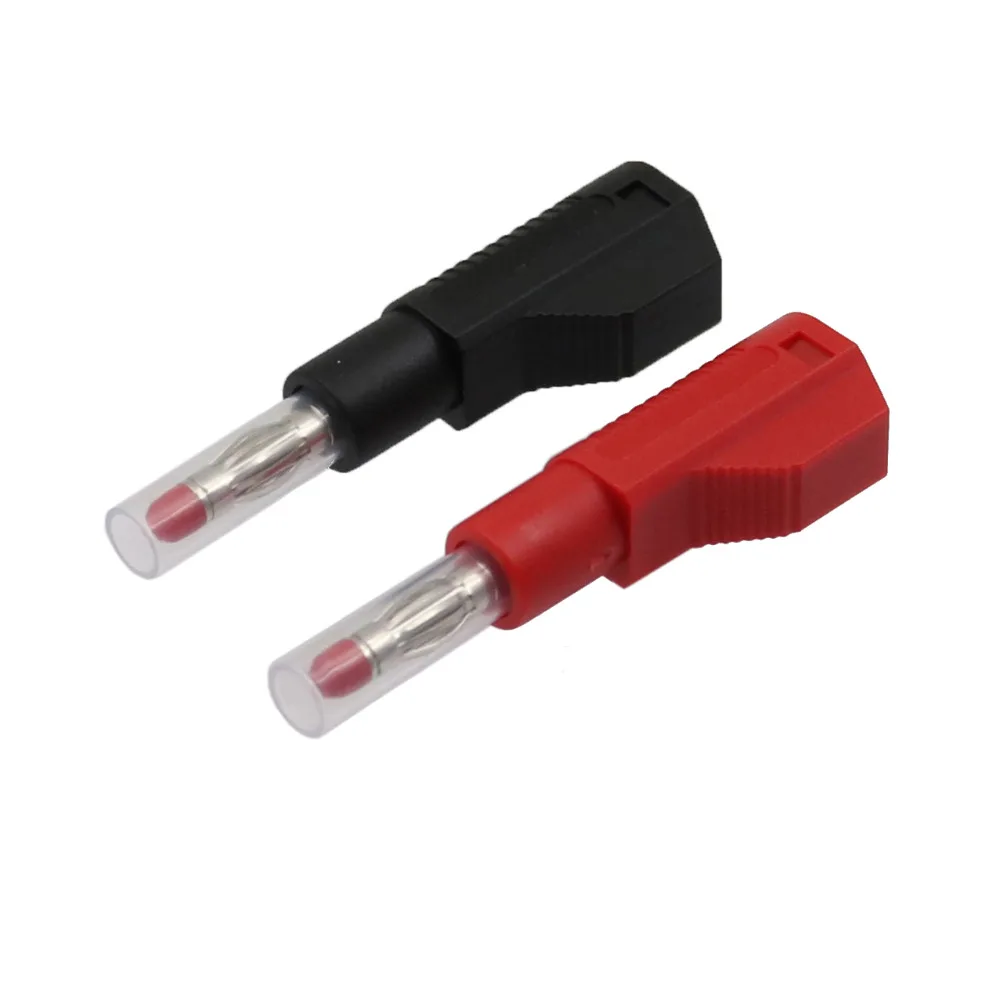 50 Pair Brass Nickel Plated 4mm Male Retractable Sheath Banana Plug Wire Stackable Solder